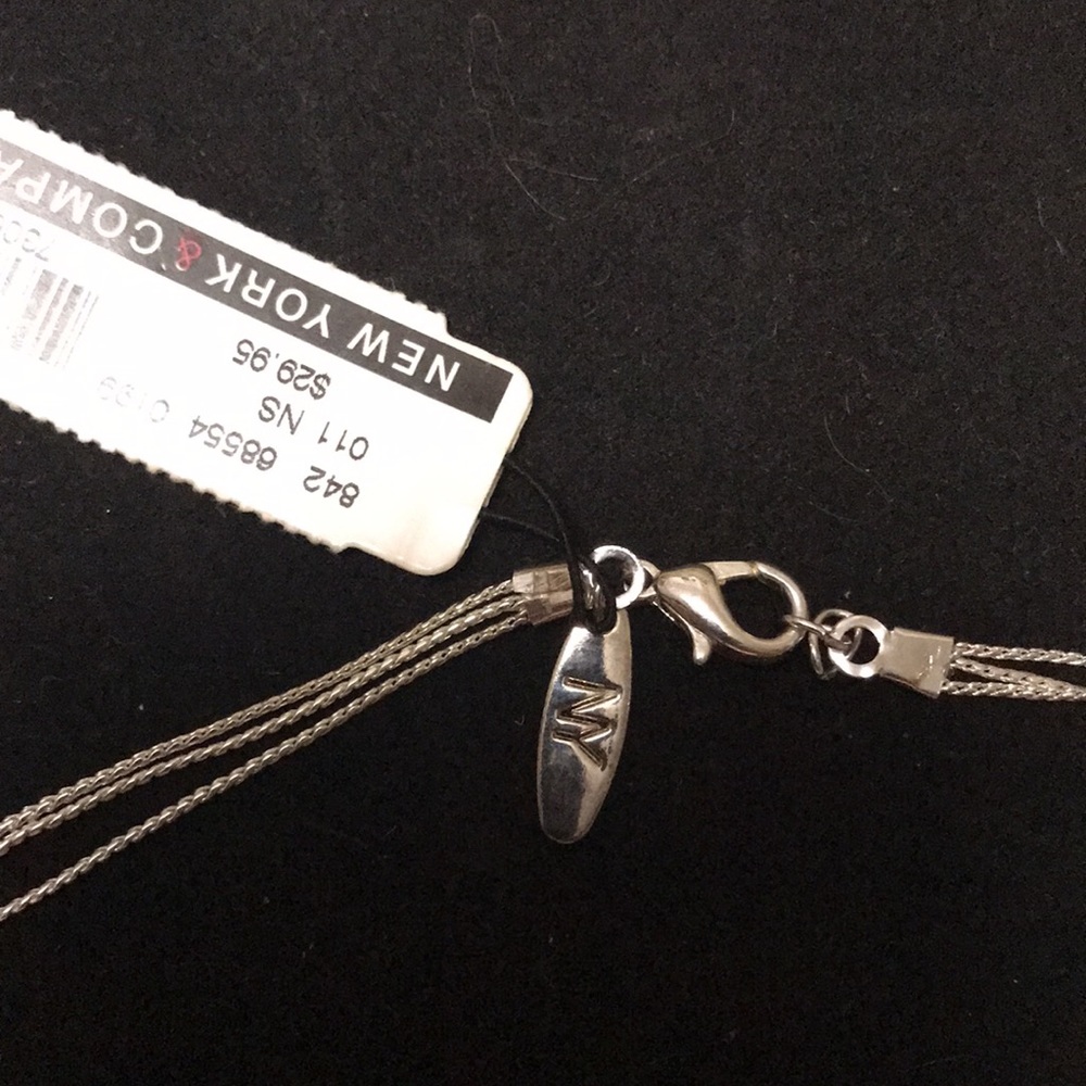 New York & Co triple strand necklace mixed metals NWT - Picture 4 of 5